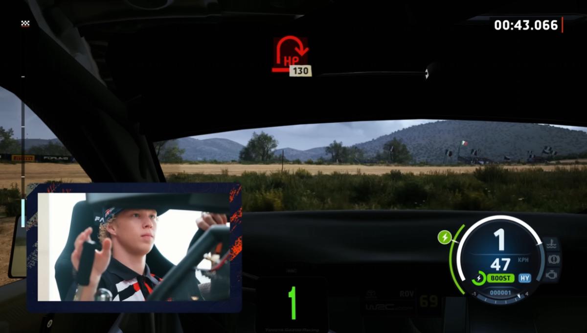 Kalle Rovanperä playing EA Sports WRC